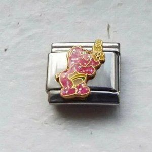 Cheer Bear Care Bear enamel 9mm stainless steel Italian charm bracelet link new